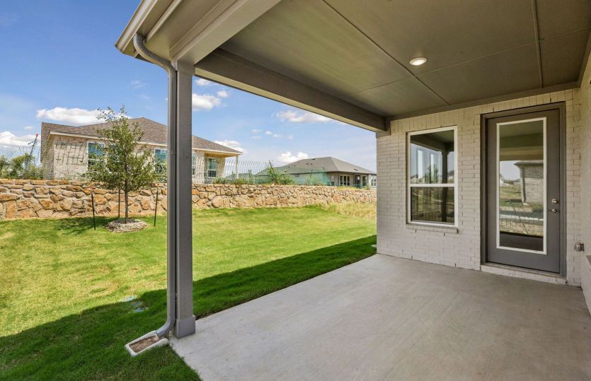 Built-in covered back patio