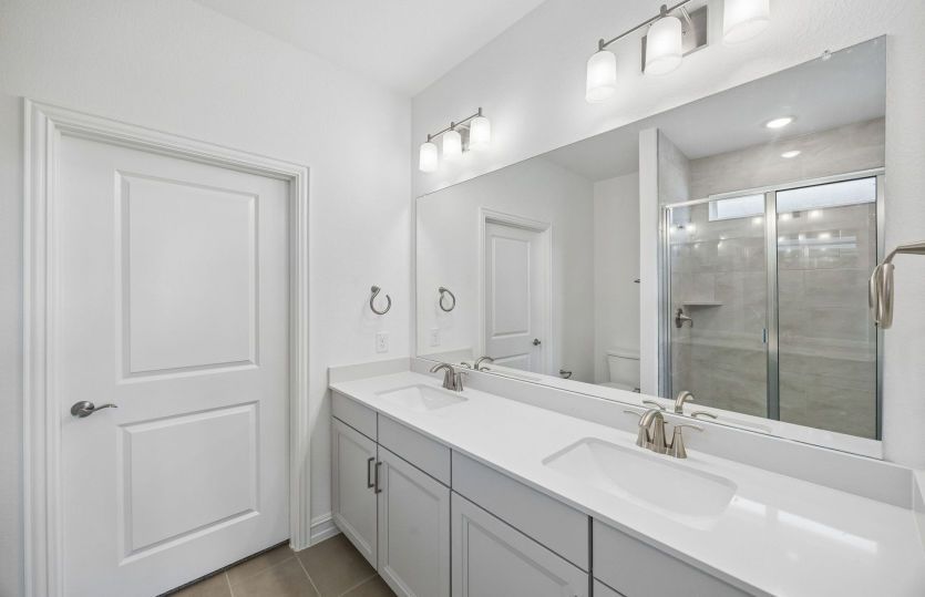 Double vanity in owners bath