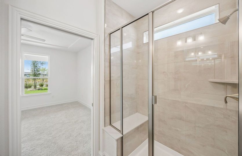 Beautiful shower in owners bath