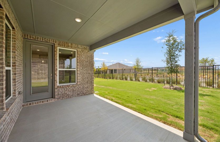 Built-in covered back patio