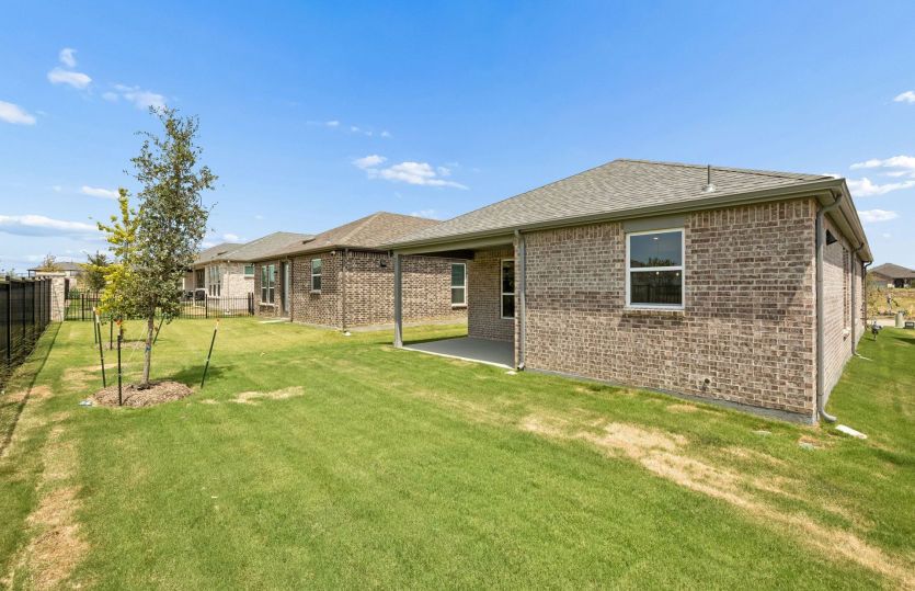 Oversized fenced in backyard