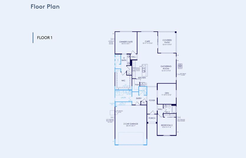 Tifton Walk Floor Plan, Quick Move-In Home, Floor 1