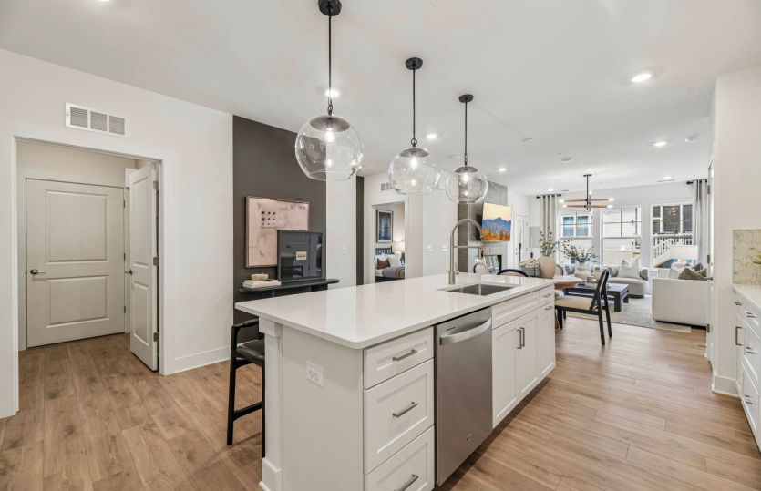 Kitchen Overlooks the Great Room