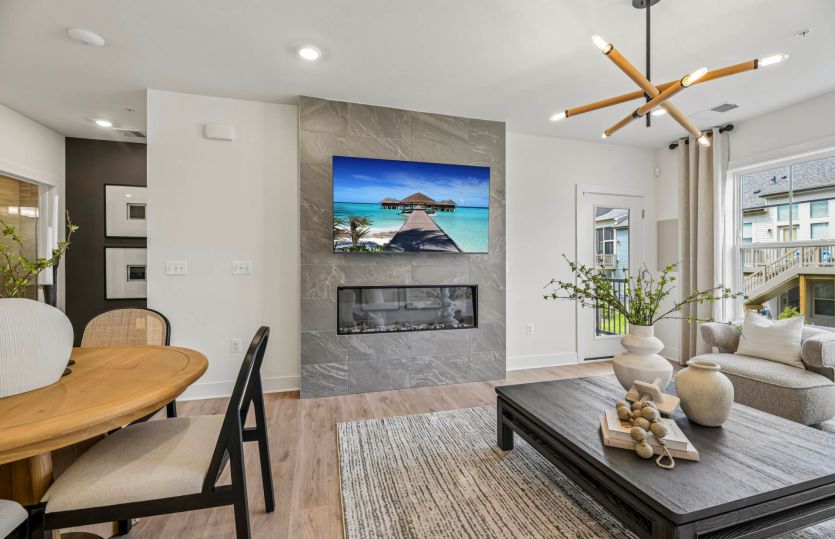 Optional Electric Fireplace in the Gathering Room