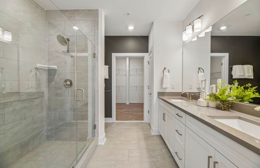 Dual Vanities and Walk-in Closet in Owner's Bath