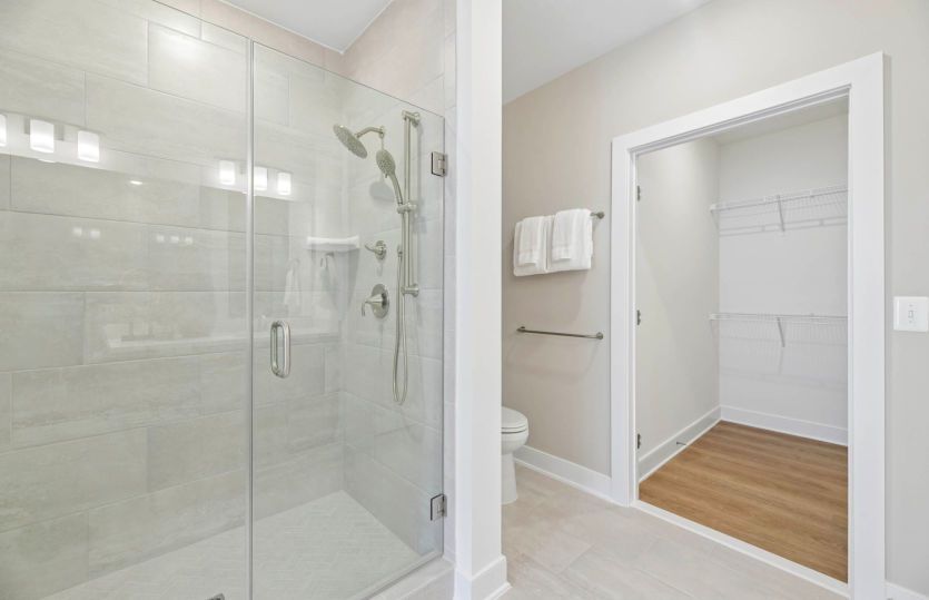 Frameless Glass Shower in the Owner's Suite
