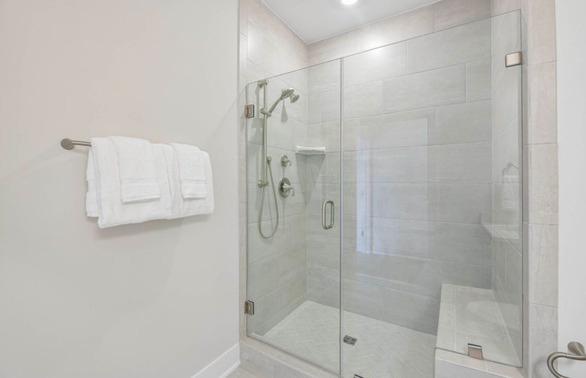 Frameless Walk-In Shower in the Hall Bath