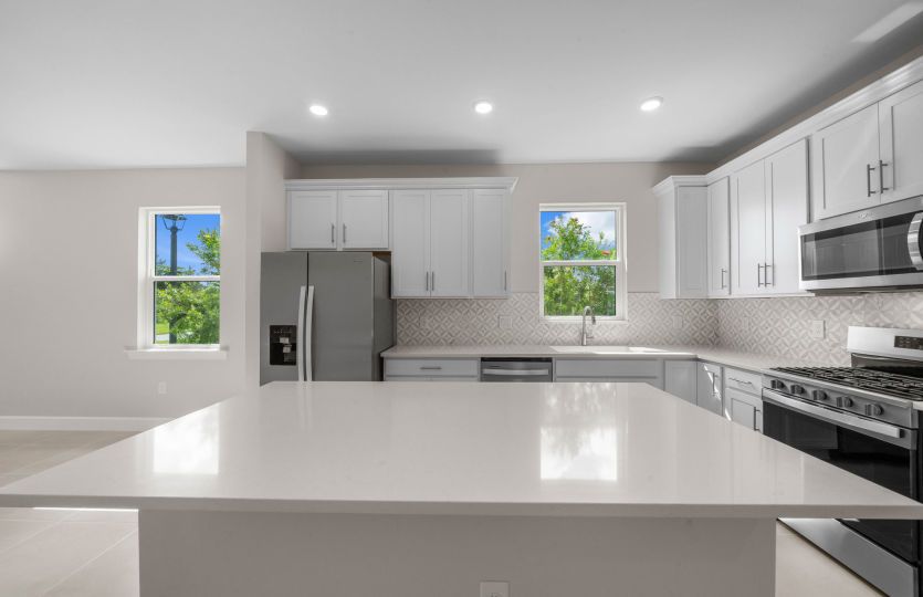 Kitchen with designer finishes