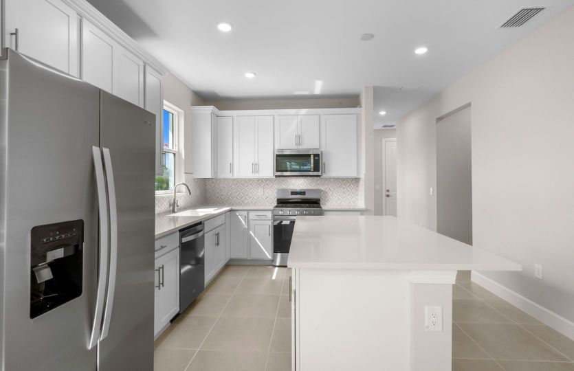 White cabinets lots of storage