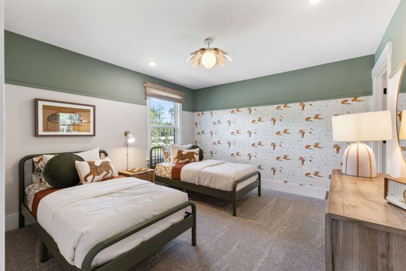 Comfortable bedroom with modern home design.