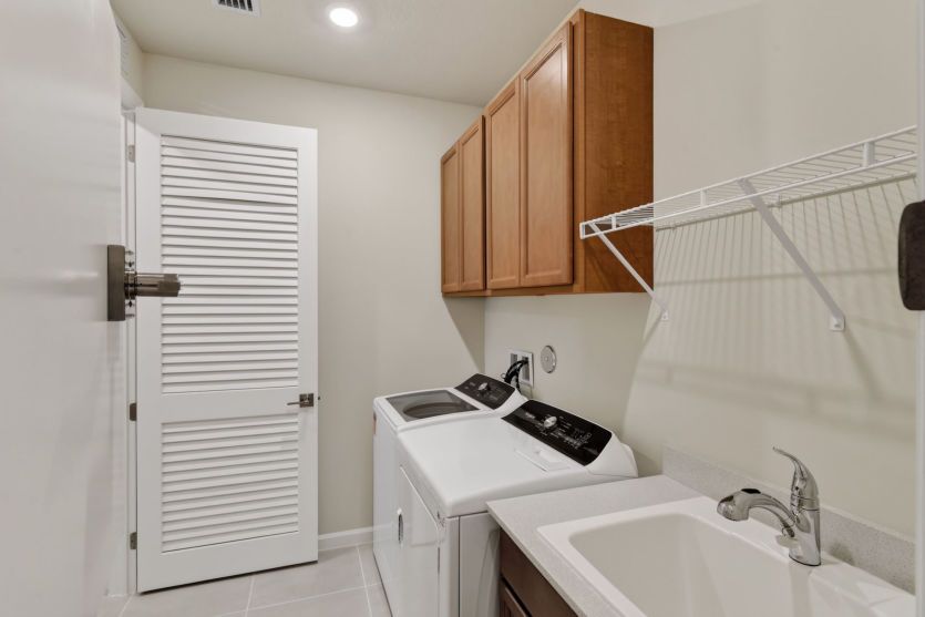 Laundry Room with Upgraded Cabinets