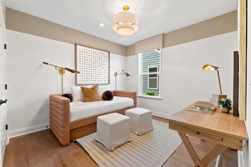 Comfortable bedroom with modern home design.