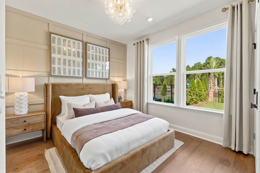 Comfortable bedroom with modern home design.