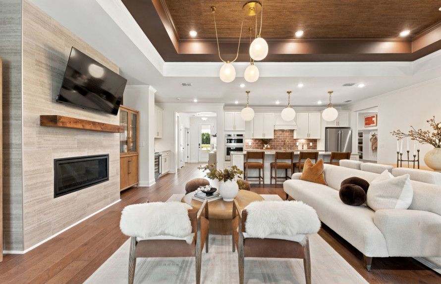 Expansive gathering rooms