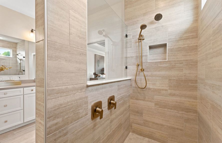 Upgraded walk-in shower
