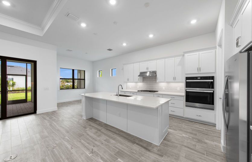 Kitchen with designer finishes