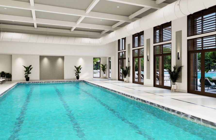 Swim laps indoors