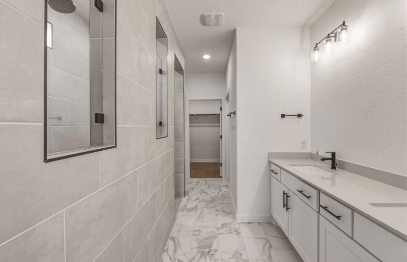 Primary bath with double vanity