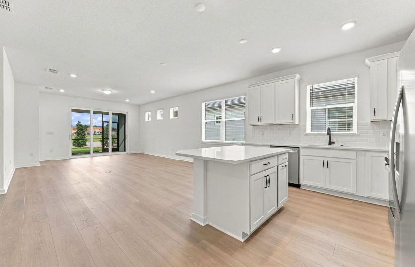 Open Kitchen to Cafe to Gathering Room