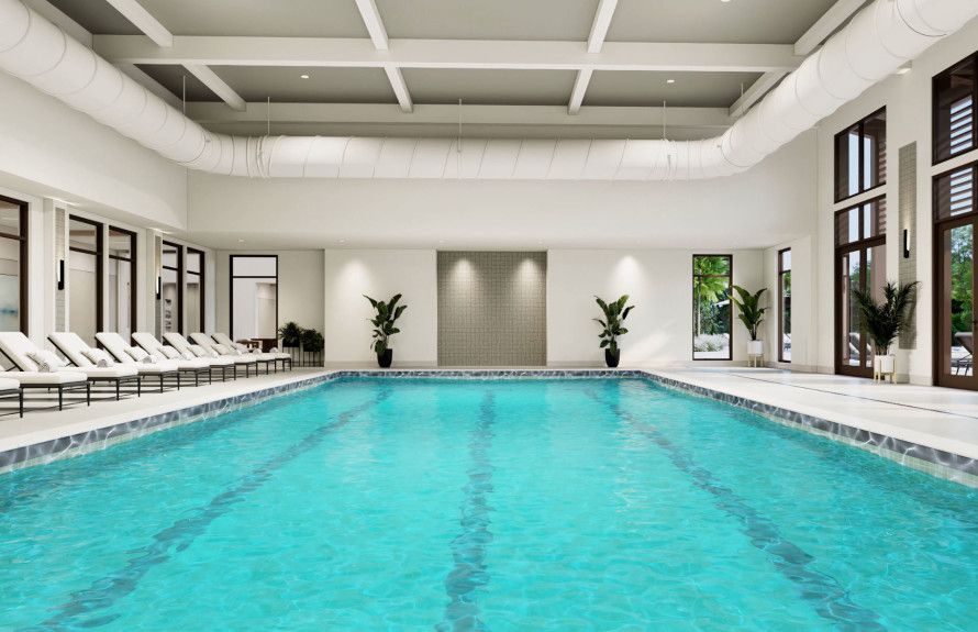 Swim laps indoors