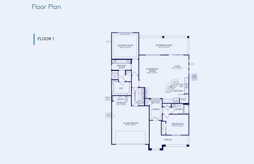 Hideaway Floor Plan, Quick Move-In Home, Floor 1