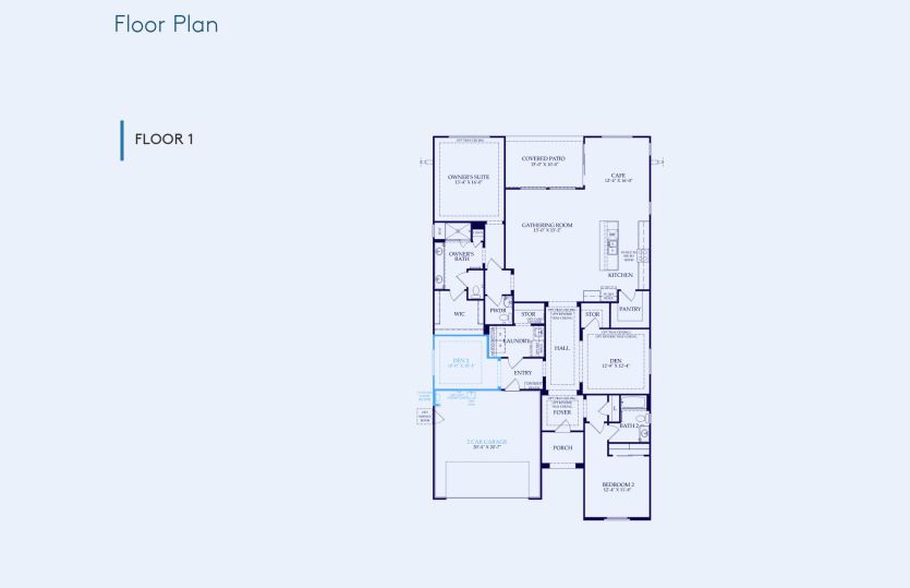 Refuge Floor Plan, Quick Move-In Home, Floor 1