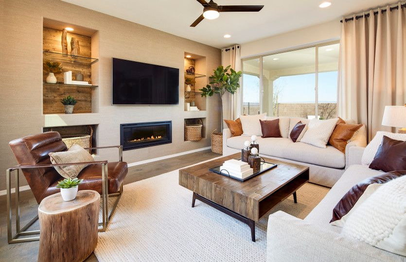 The gathering room offers plenty of room for lounging or entertaining