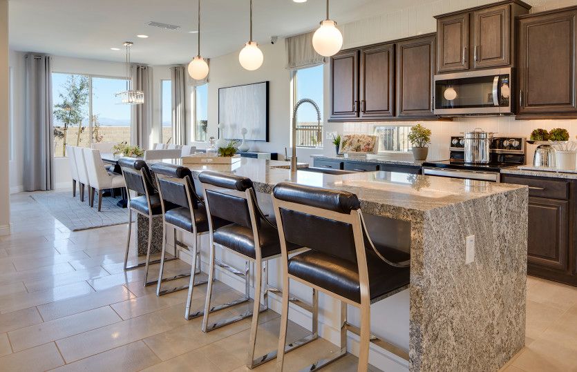 Kitchen Island with Waterfall Edge