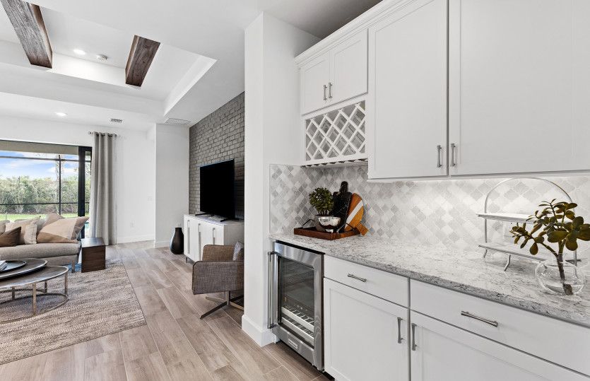 Optional entertainment package, perfect for additional storage and entertaining