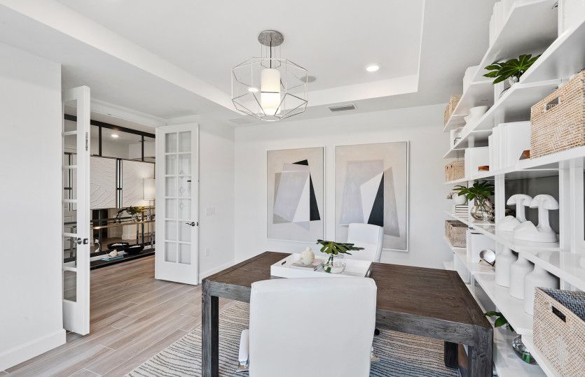 Flex room with optional doors, perfect for a home office