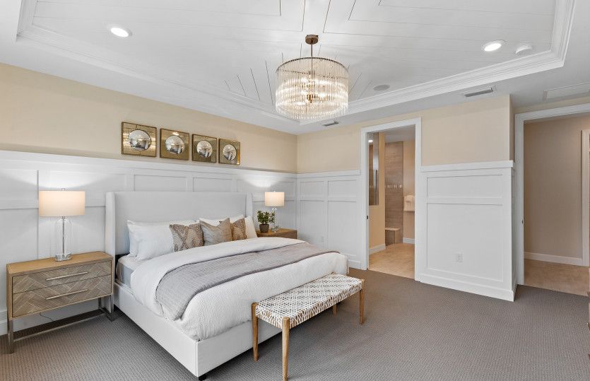 Private owner's suite with tray ceiling