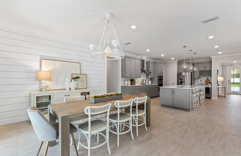 Connected café and kitchen area