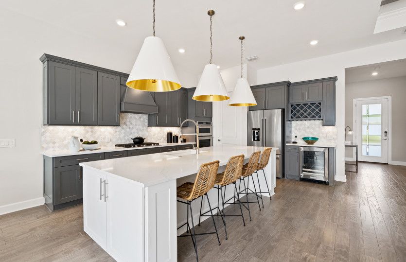 Gourmet kitchen with center island