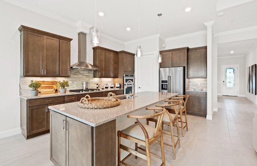 Kitchen with stainless steel appliances