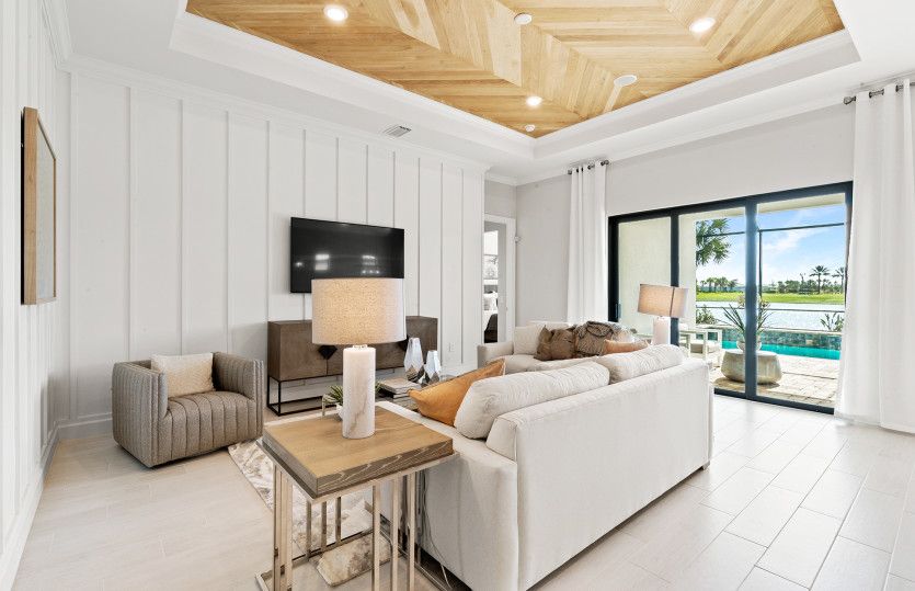 Gathering room with lot of natural light and access to the covered lanai