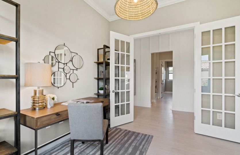 Flex room with optional doors, perfect space for a home office