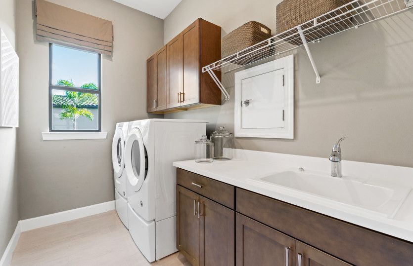 Laundry room with storage options