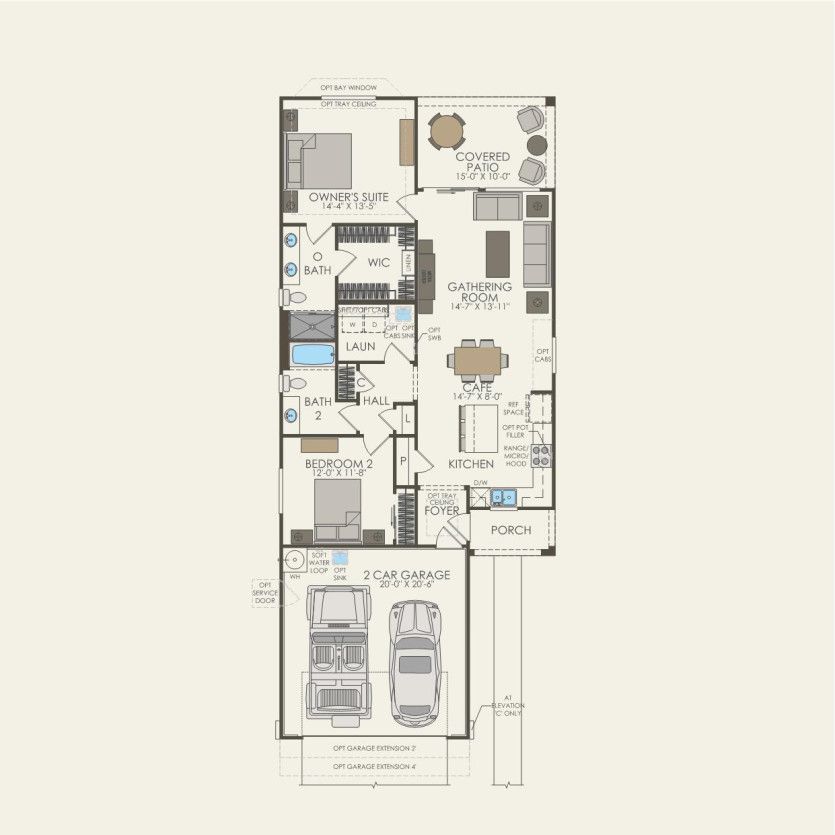 First Floor 2 br / 2 ba