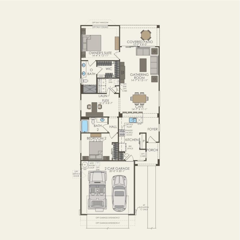 First Floor 2 br / 2 ba