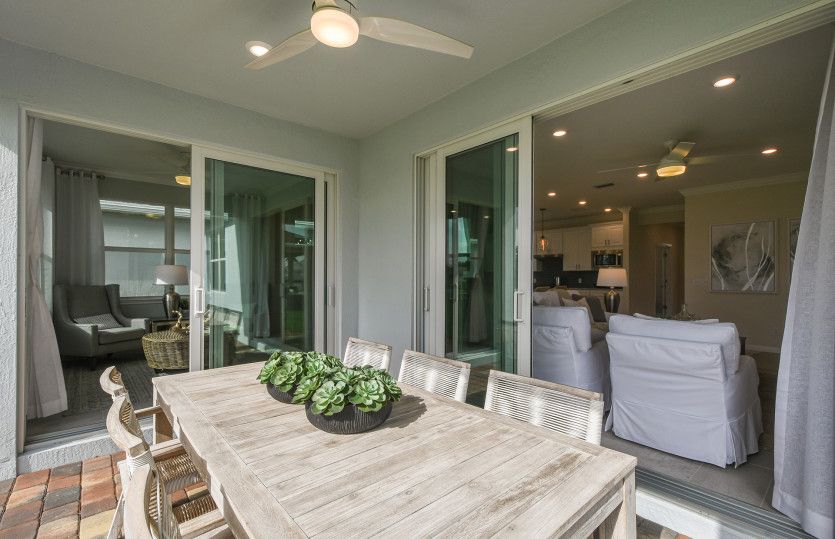 Glass Sliders open to Lanai