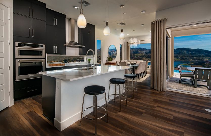 Kitchen Opens to Cafe and Gathering Room