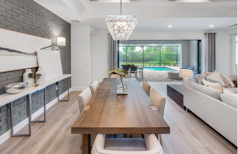 Café area open to the gathering room and kitchen