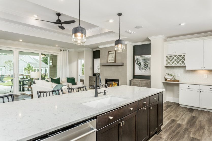Kitchen Open to Cafe and Gathering Room