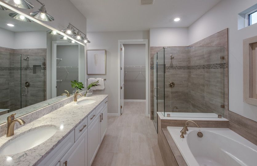Owner's bathroom with dual sinks