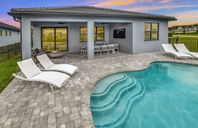 Covered lanai and pool