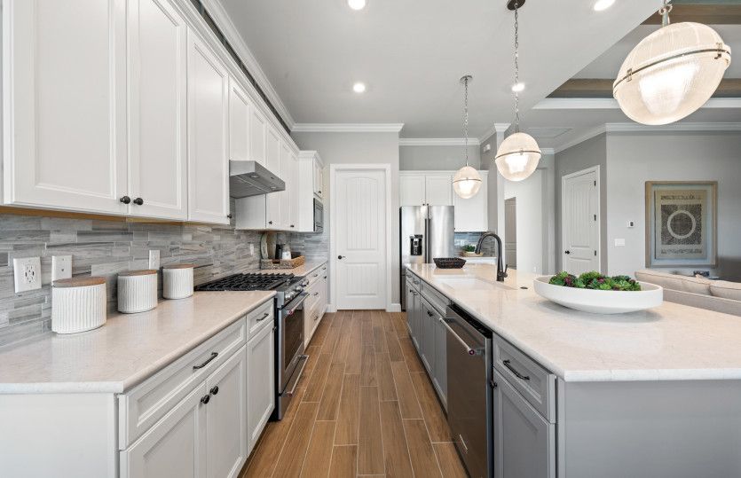 Gourmet kitchen with stainless steel appliances