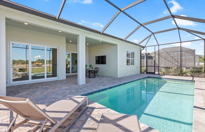 Screened-in pool and covered lanai