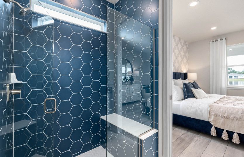 Spacious Shower - Model Pictured