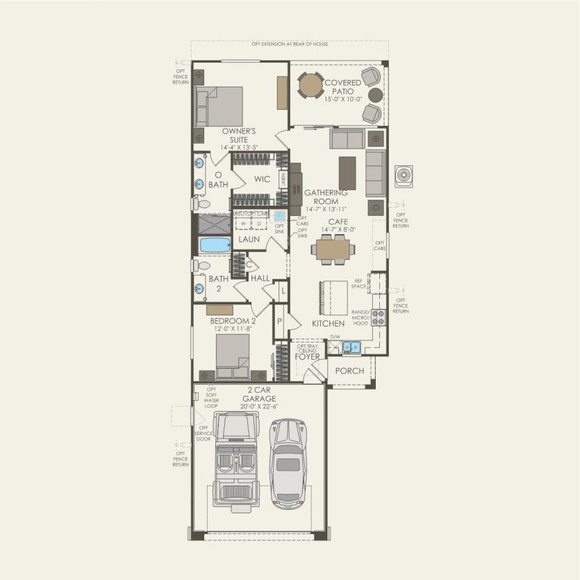 First Floor 2 br / 2 ba