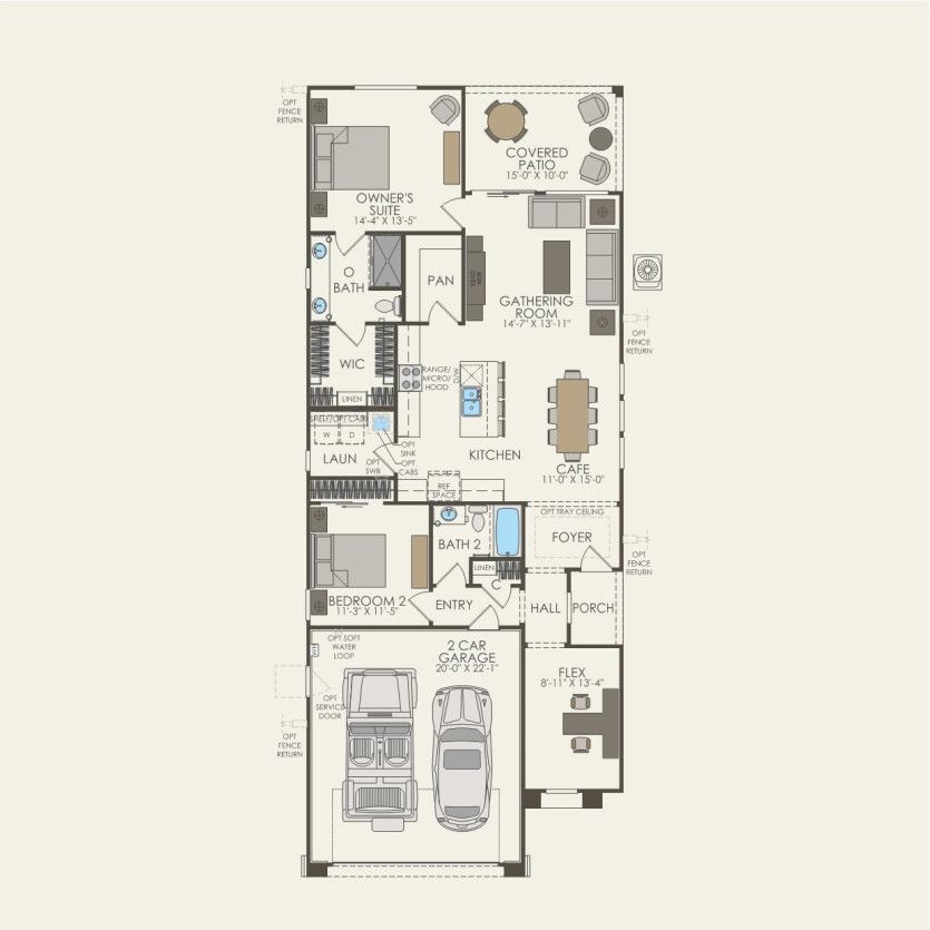 First Floor 2 br / 2 ba